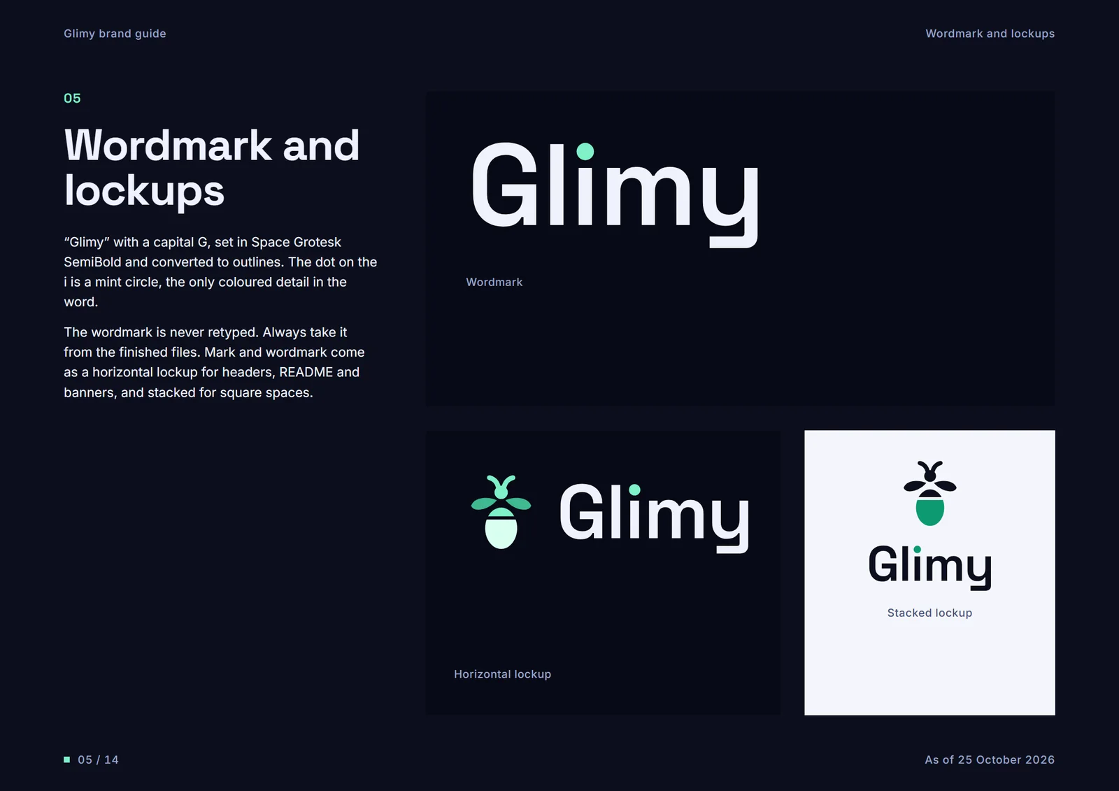 Page 5: Wordmark and lockups