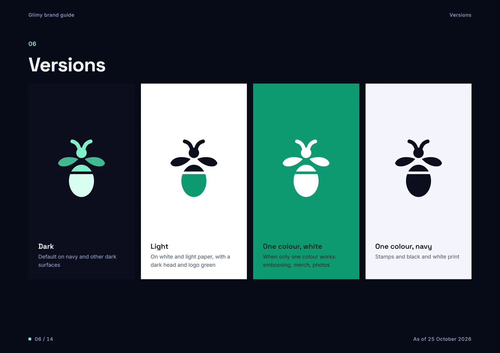 Page 6: Versions